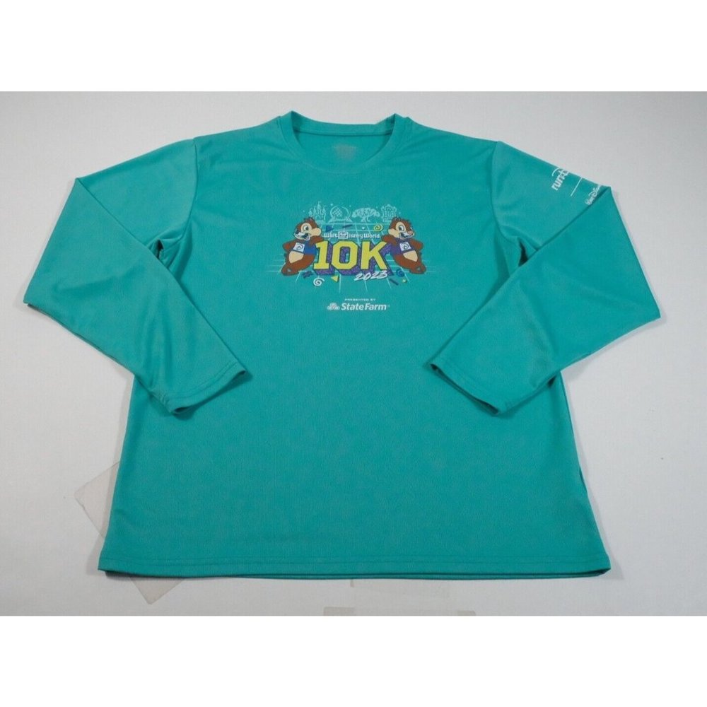 Run Disney Walt Disney World 10K 2023 Chip & Dale Long Sleeve Athletic Shirt M